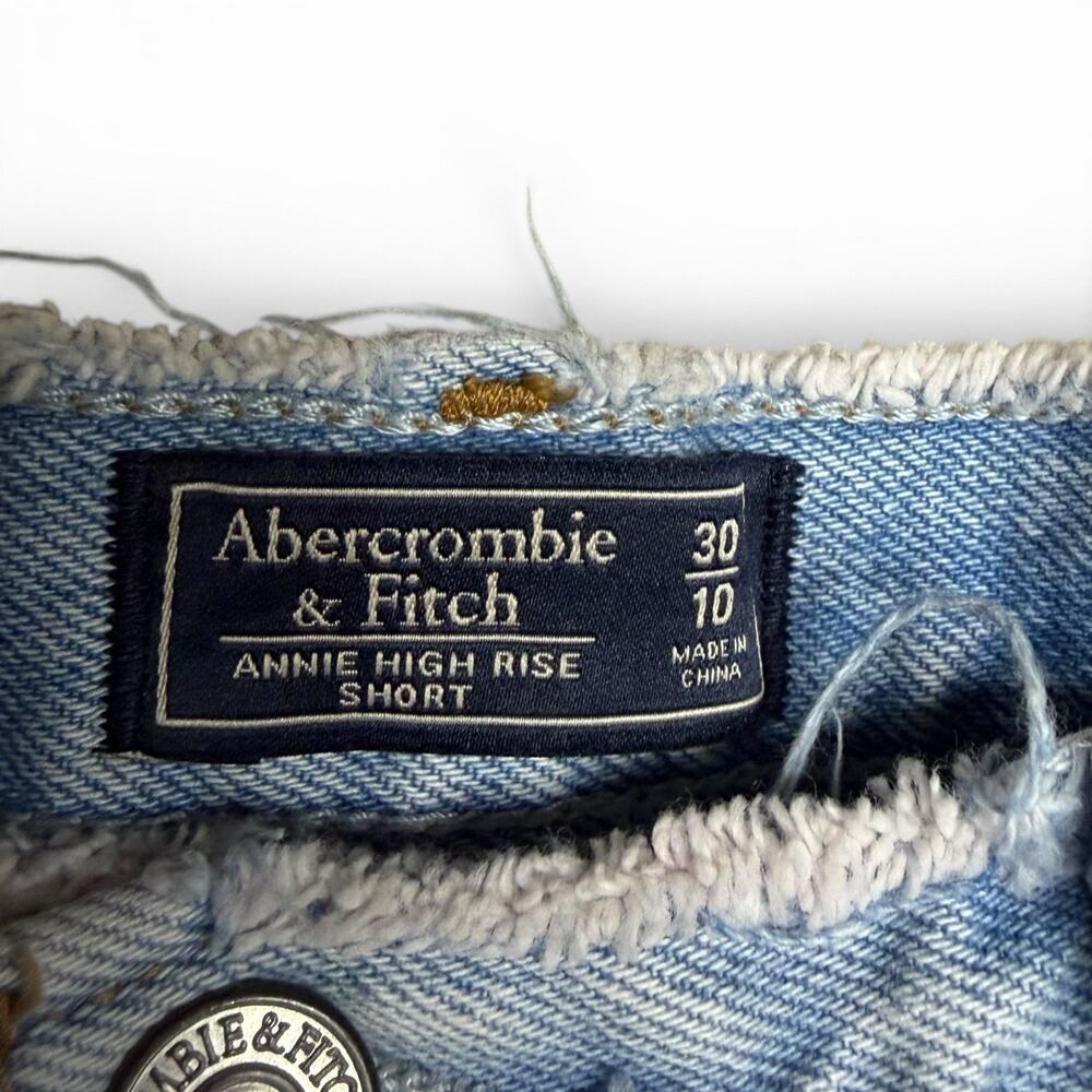 Abercrombie & Fitch Shorts 2 Pair Blue Jean Annie High Rise Cutoff Distressed 30 - Picture 8 of 8
